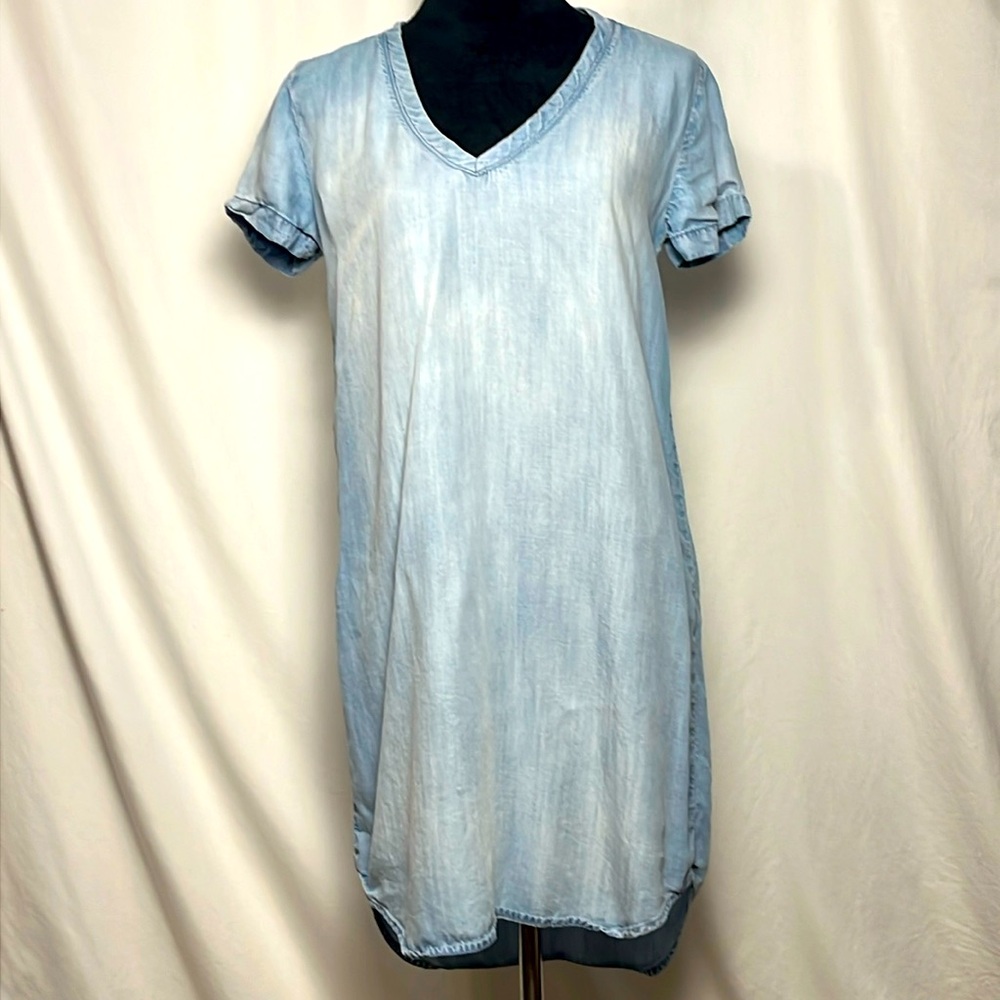 Cloth & Stone XS chambray dress loose fit; purposeful distressing
